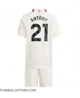 Günstige Manchester United Antony #21 3rd trikot Kinder 2023-24 Kurzarm (+ Kurze Hosen)